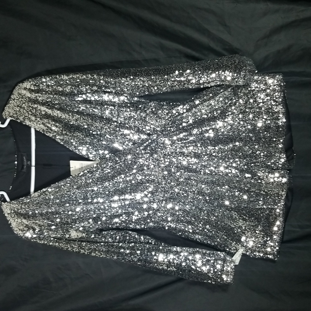 Haoduoyi Womens Sexy Plunge V Neck Sparkly Sequin Romper Short Jumpsuit  sz XX-L